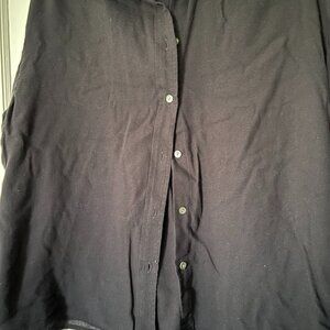Vince Cotton Button Down Shirt Black/Blye